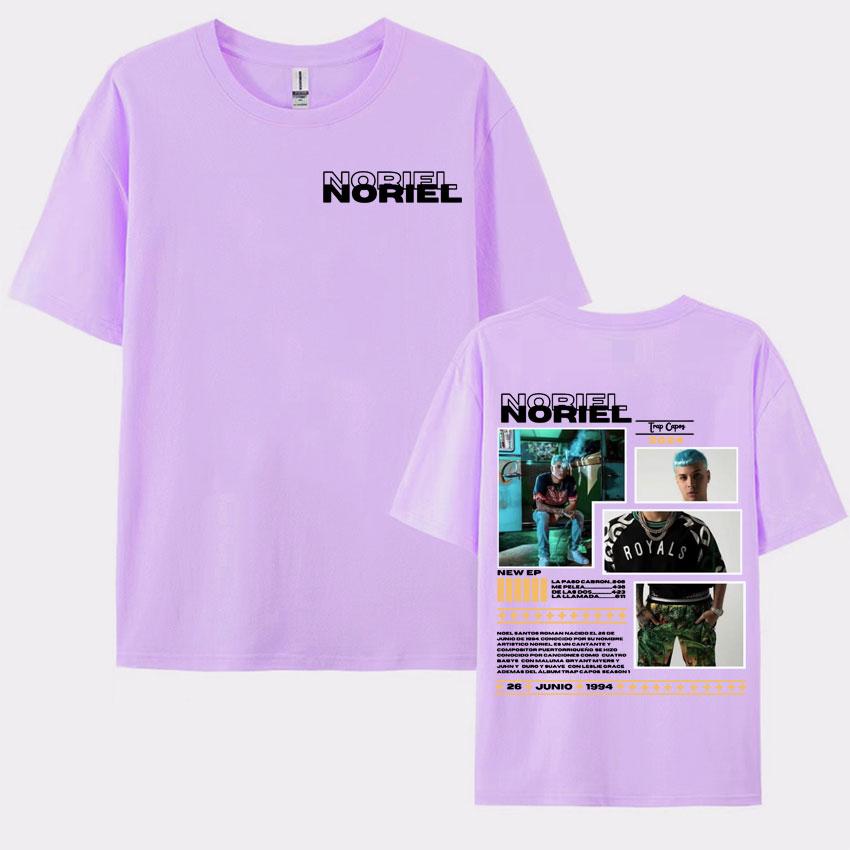 Rapper Noriel Album Tour Cover Tshirts for Men Women Hip Hop Pop Music Harajuku Y2k T Shirt Male High Quality Oversized Tshirt