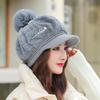 Hat Female Autumn and Winter Japanese Cute All-match Thick Warm Plush Cap Octagonal Cap