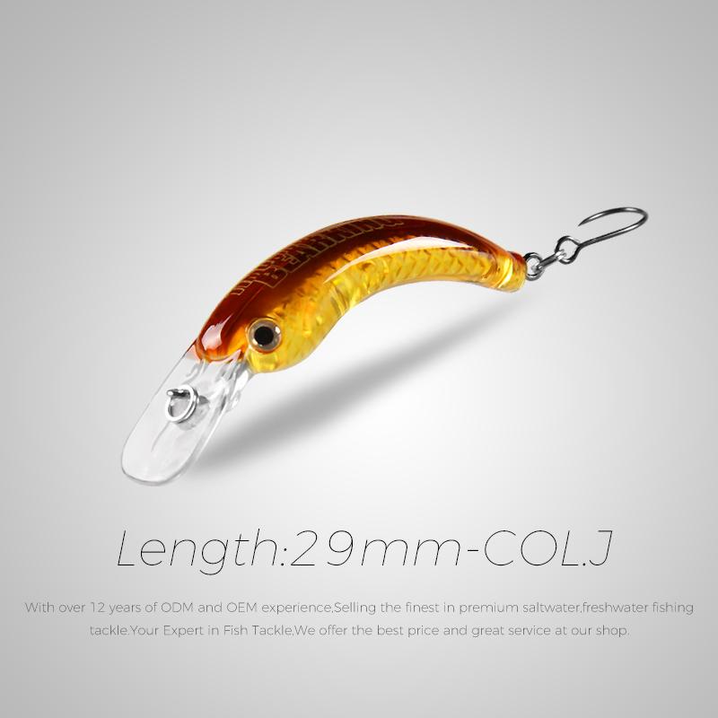 BEARKING 29 мм 42 мм рыболовная приманка для форели, мини воблер, рыболовные снасти, пресноводный гольян, рукоятка, искусственная жесткая приманка