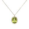 Ожерелье с перидотом 18 карат K18 желтое золото 18 карат одинарный камень августа [Barzaz] женское
