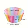 100pcs Rainbow Cupcake Liners Disposable Paper Baking Cups for Cupcakes Muffins and Desserts Kitchen Accessory and Party