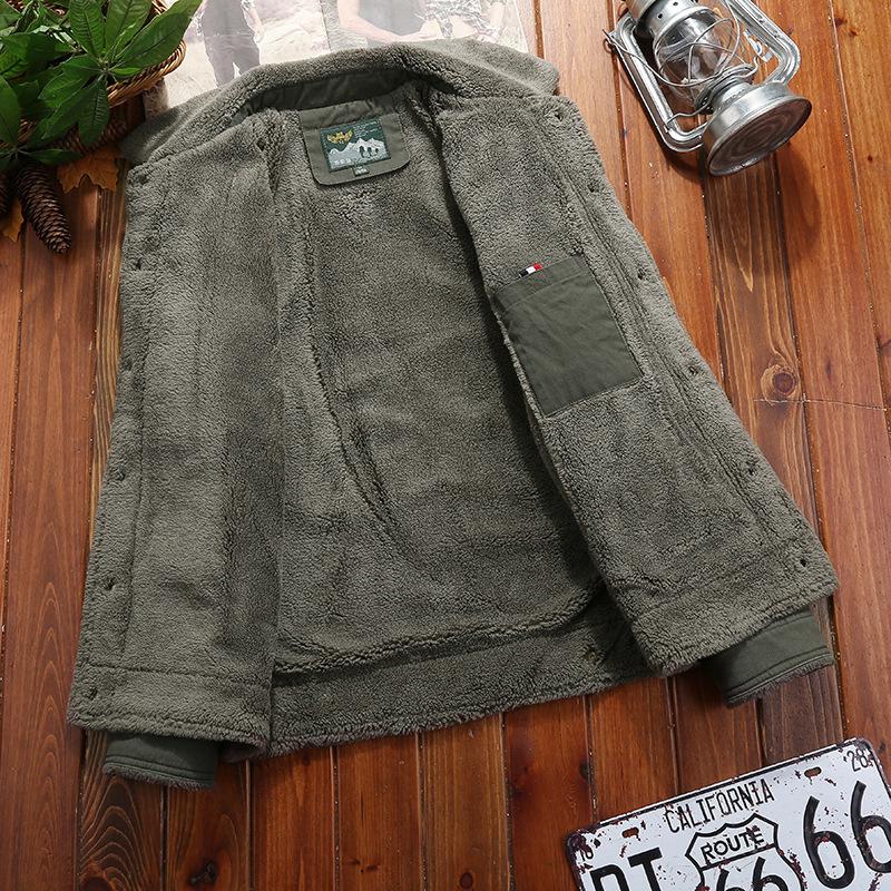 Мужская куртка с хлопковой подкладкой и утолщенным зимним лацканом из флиса, теплая куртка с хлопковой подкладкой, молодежное повседневное пальто для мужчин с хлопковой подкладкой