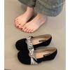 Inner Height Increase Mary Jane Single Shoes Women's 2025 Spring New Shallow Mouth Round Head with Skirt Ballet Shoes