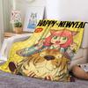 3D Print Anime Spy Family Blanket Soft Sofa Cover Throw Anya Blanket Fleece Tapestry Warm Bed Blankets for Bedroom Couch