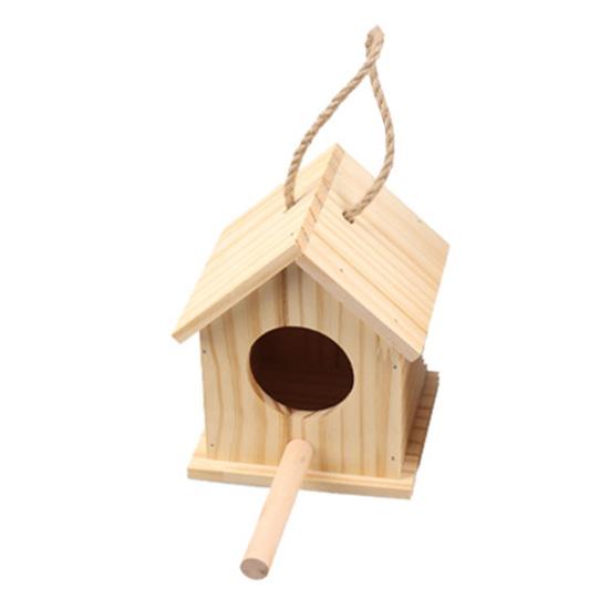 Птичье гнездо без запаха, большое пространство, непромокаемая защита от солнца, гладкая поверхность, укрытие, многократное использование, деревянный подвесной домик для птиц, принадлежности для птиц