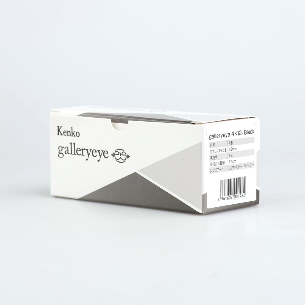 Kenko Gallery EYE 4x12 4x 12mm 19cm Minimum Focus Made In 001462 Monocular, Magnification, Aperture, Distance, Black, Japan,