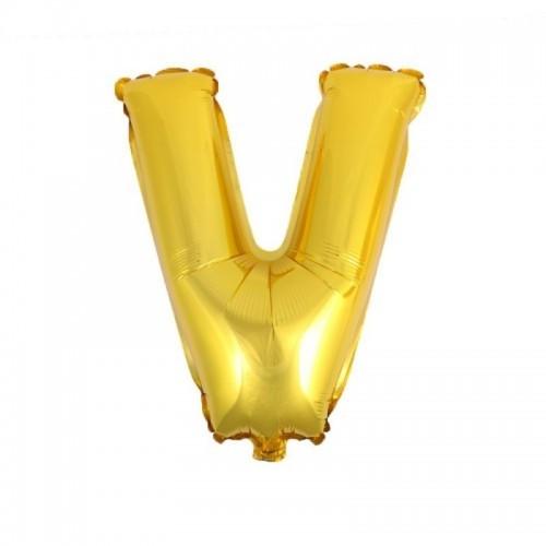 Foil Balloon Letter V Gold 45 1 Piece