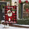 1pc Merry Christmas Garden Flag with Santa Claus Vertical Double Sided Christmas House Outdoor Decoration Flagpole Not Included