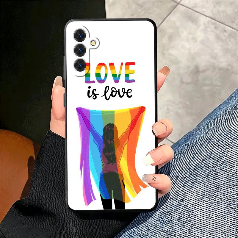 LGBT Rainbow Love Is Love Soft Phone Case for Samsung A17 A37 A57 A16 A26 A36 A56 A15 A25 A35 A55 A14 A24 A34 A54 A13 A23 A33 A5