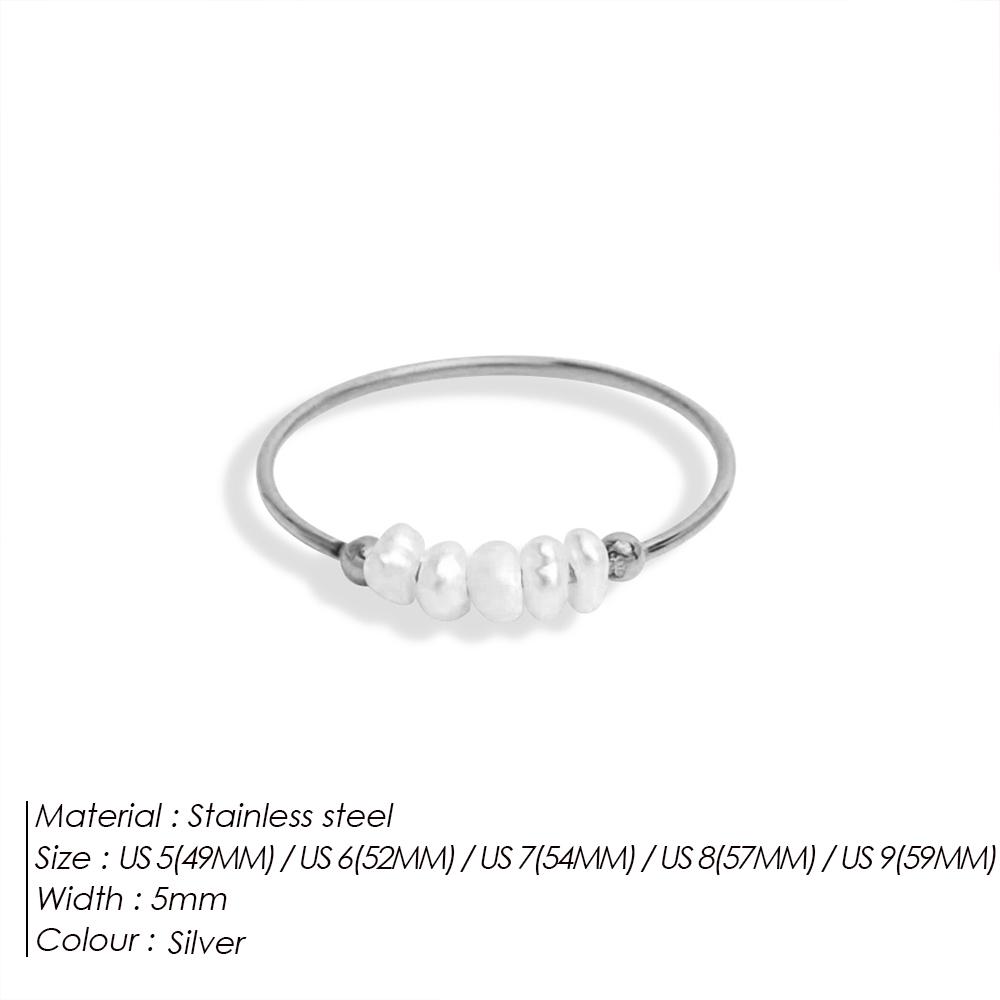 Модные кольца из пресноводного жемчуга, высококачественная нержавеющая сталь с золотым покрытием, круглые кольца, праздничные ювелирные подарки