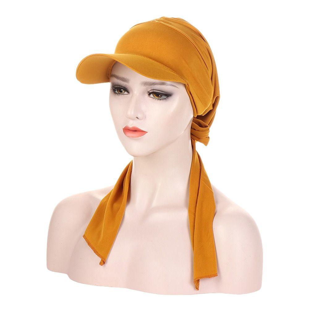 Fashion Headscarf Sunscreen Wrap Caps Muslim Hijab Turban Hat Head Wrap