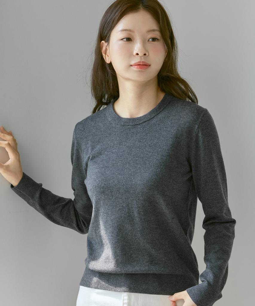 210EDIT Unisex Cashmere Blended Down Round [Charcoal]_Zz5Sw010