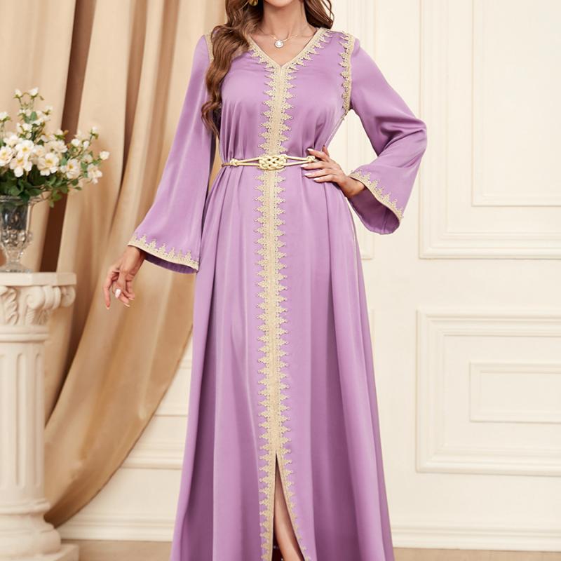 Ближневосточное арабское мусульманское женское весенне-осеннее комбинированное женское платье Абая
