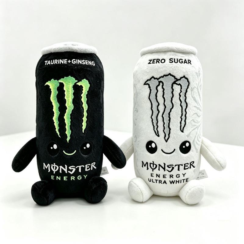 Новая милая плюшевая игрушка Monster Energy Drink без сахара Милая реалистичная банка энергетического напитка Мягкая фигурка разных цветов Украшение для дома Коллекционный подарок