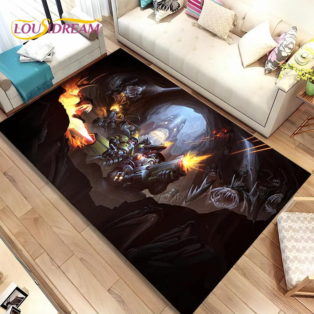 3D DRG Deep Rock Galactic Game Gamer Коврик, Коврик для гостиной Спальня Диван Коврик Украшение, детский нескользящий напольный коврик