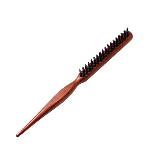 1/2Pcs Boar Bristle Teasing Hair Brush Wooden Long Handle Curl Fluffy Hair Rat Tail