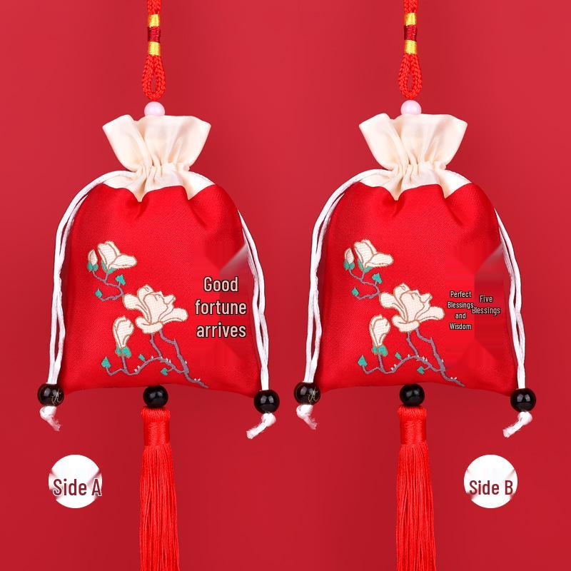 Embroidered Lavender Sachet: Dragon Boat Festival Car Pendant, Mosquito Repellent for Babies and Kids