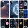 Space Love Moon Phone Case for Iphone 5 5s 2020se 6 6s 7 8 Plus X 10 XR XS 11 12 13 Mini Pro MAX Black Tpu Back Cover