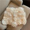 Модная и универсальная юбка-полуюбка с трехмерным цветком розы, осенняя однотонная короткая юбка А-силуэта с высокой талией