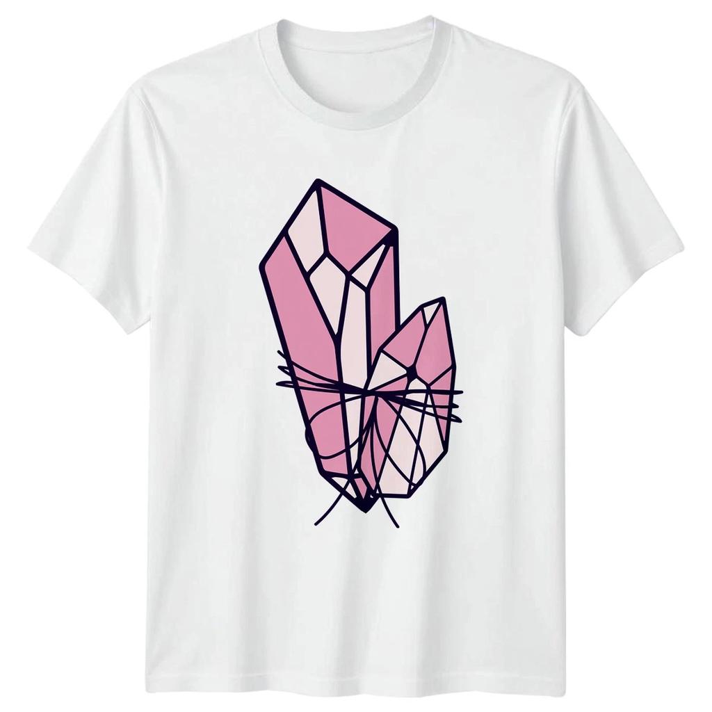 Pink Crystal Healing Gemstone T-Shirt Boho Aesthetic Spiritual Birthday Gift