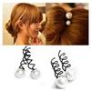 Pearl Spiral Hair Bun Makers Pod Head Pearl Spiral Clip Rotating Hair Clip