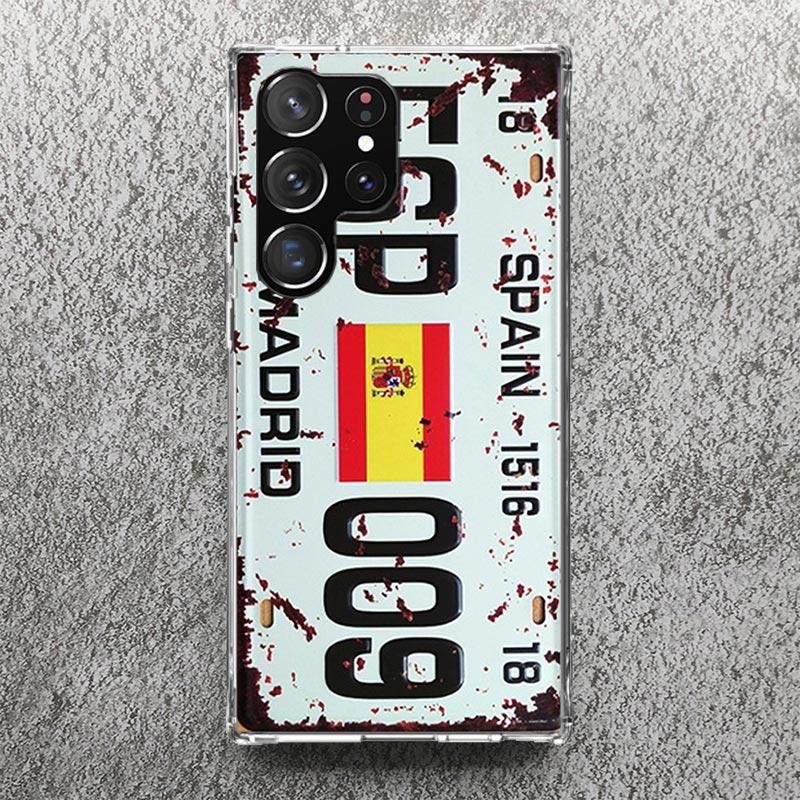 License New York Plate Number Phone Case For Samsung Galaxy S25 S24 S23 Ultra S22 Plus S21 S20 FE S10 + S25Ultra S24U Soft Cover
