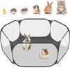 Portable Small Pet Cage Transparent Cat and Dog Cage Tent Pet Playpen Open Folding Yard Fence for Dog Hamster Rabbit Guinea Pig