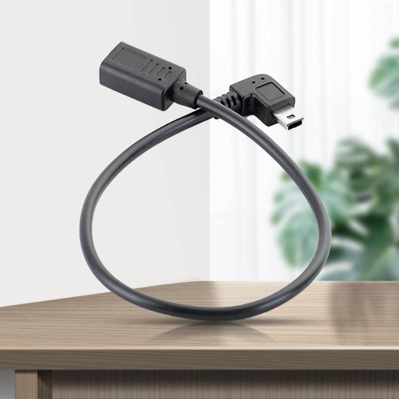 Мини USB (папа) на Type C (мама) Кабель для зарядки и синхронизации Стандартный USB C Мини-USB Шнур для зарядки 27 см