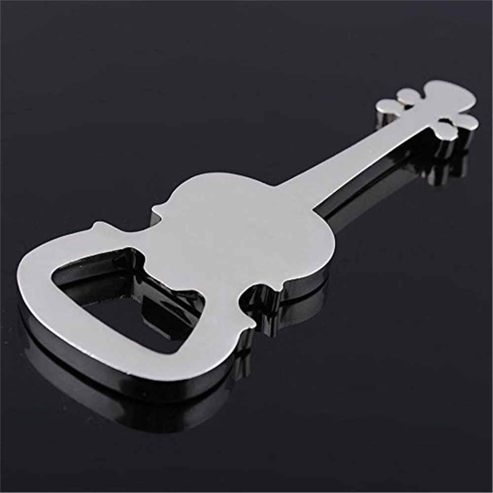 New Guitar Design Silver Color Beer Opener Unique Gift Guitar Shaped Bottle Opener Zinc Zinc Zinc Alloy