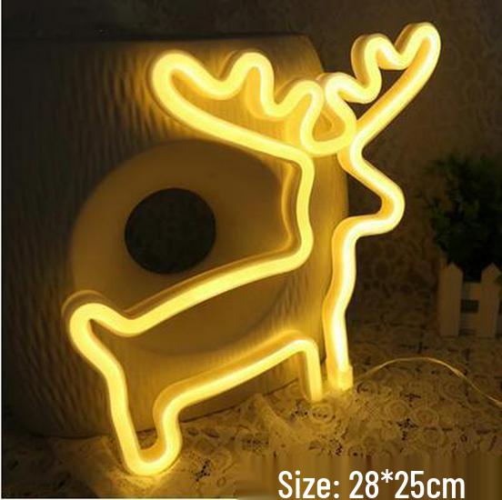 Manufacturer's New LED Neon Light: Lightning Cloud, Planet, Heart, Rainbow – Perfect for Christmas Night Décor.