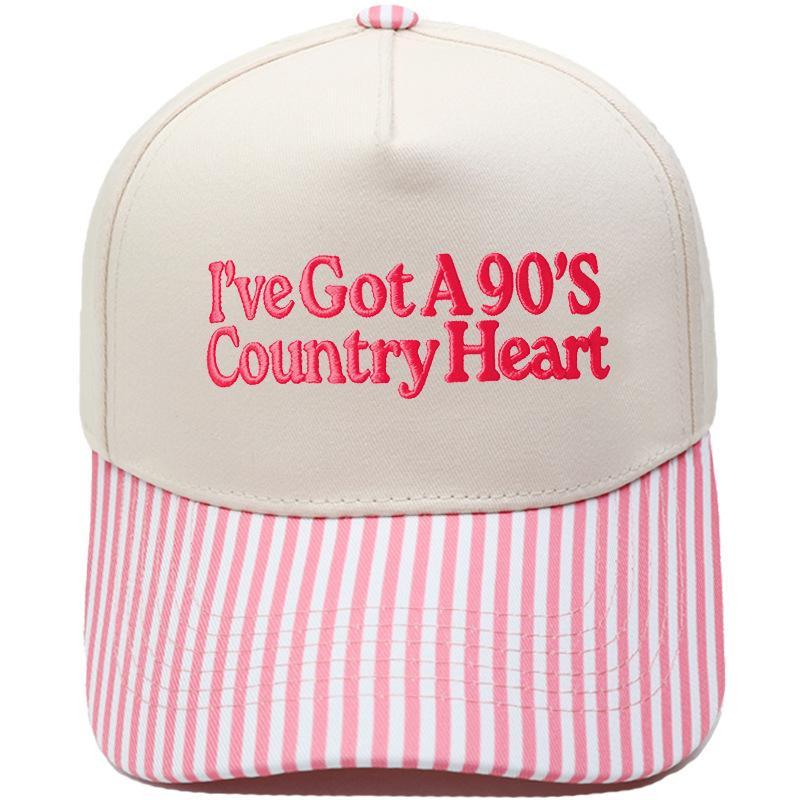 I've Got A'S Country Heart Truck Driver Hat Embroidery Color Matching Baseball Hat Men's and Women's