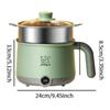 Electric Hot Pot with Steamer Cooking Pot Multi Function Noodles Pot Nonstick Electric Cooker for Ramen Steak Dumpling Soup Eggs