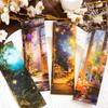 Yanji Retro Scenery PET Bookmark: Lost Dreamland Series - 8 Sheets, 4 Styles for DIY Journals and Decorations