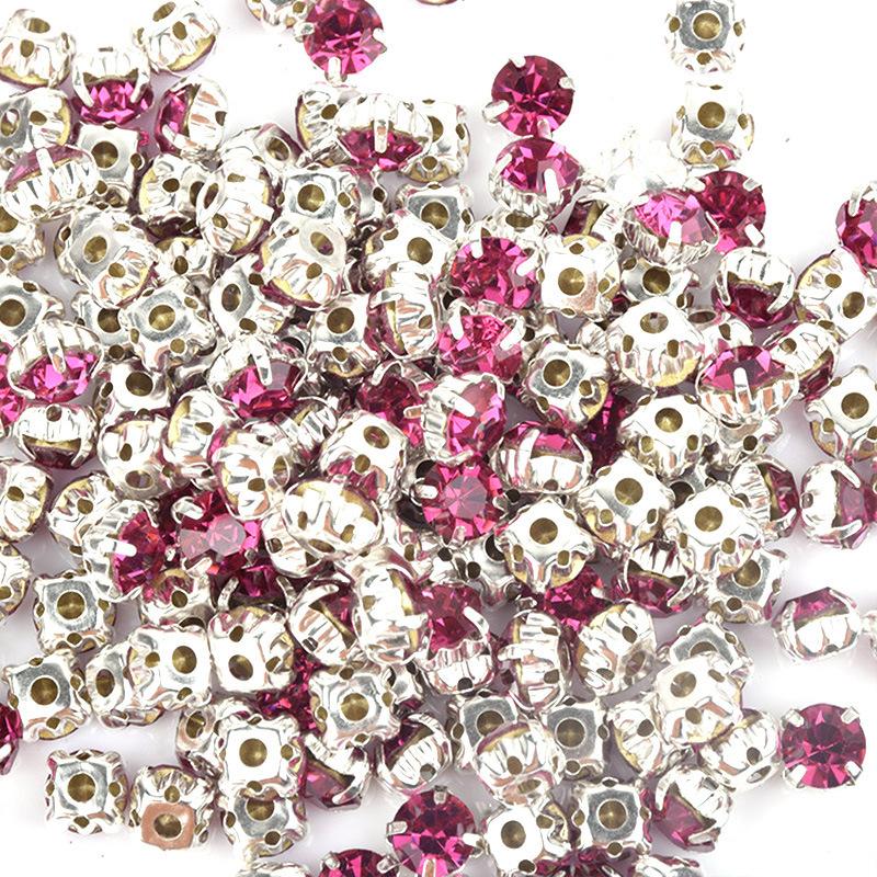 Стразы одиночные коготь цветной коготь дрель круглая полая сделай сам свадебное платье хрустальные коготь дрель аксессуары стразы пришиваем бусины