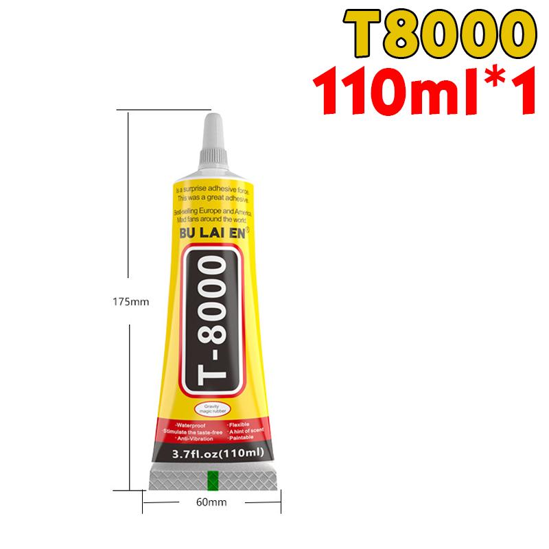 Прозрачный клей T-8000 и Черный клей T-7000 15мл/50мл/110мл, Для рукоделия и бижутерии, Водонепроницаемый быстросохнущий клей-смола, Клей для ремонта экрана телефона