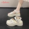 Fashion Aphixta Summer Cool Transparent Platform Shoes Women Sandals Height Increaming Buckle Thick Soled Beach Slides Plus Size 43