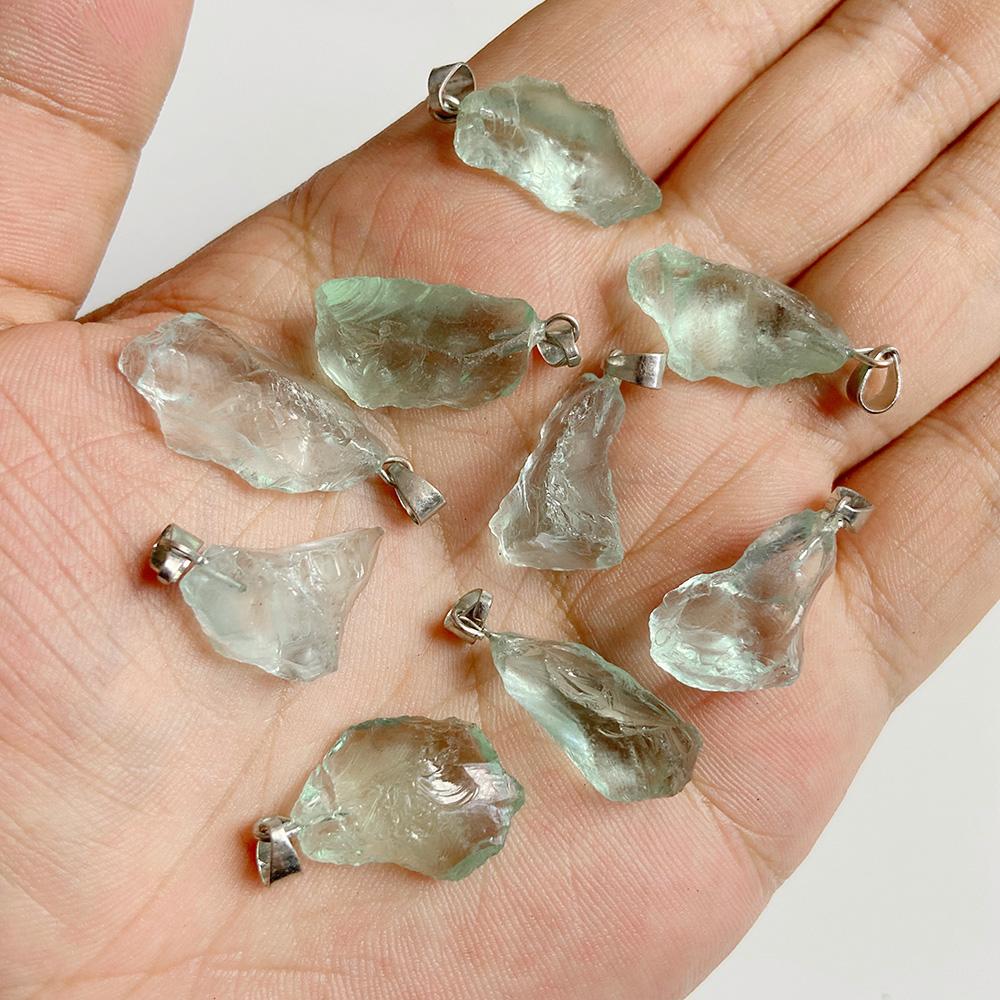 5pcs Irregular Raw Natural Stone Pendant Agates Quartz Crystal Pendant for Jewelry Making DIY Necklace Earrings Accessories