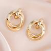 Style High-end Earrings, Trendy Geometric Double-hoop Earrings For Women