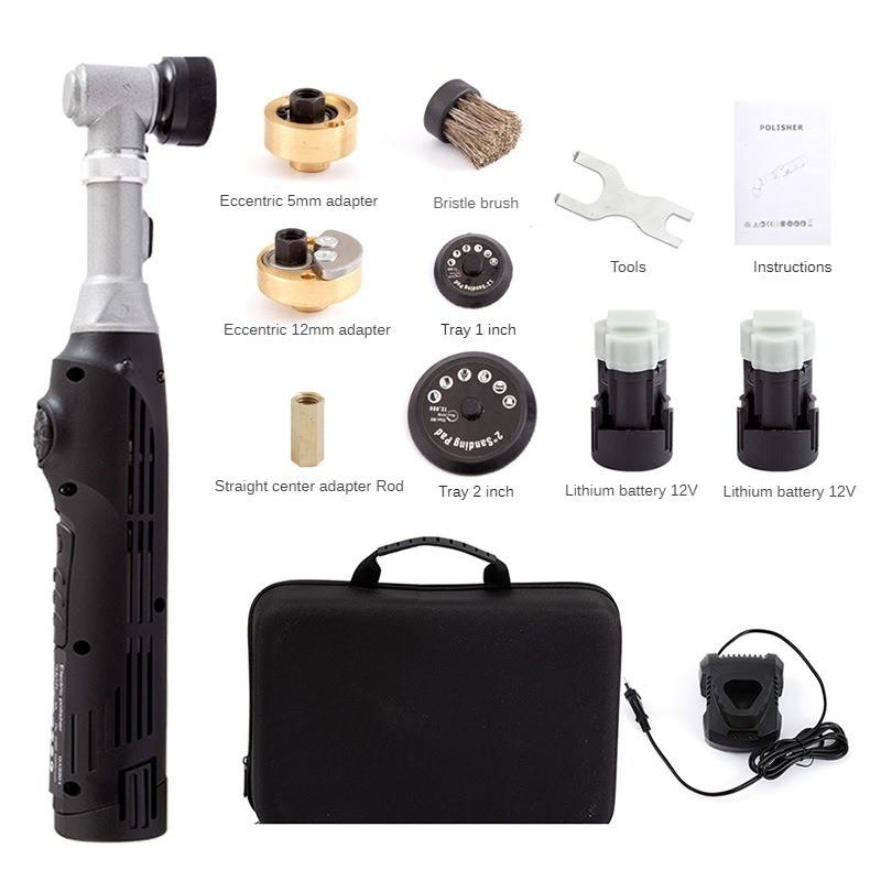 12В Беспроводная Портативная Электрическая Деталировочная Полировальная Машина с 6-ступенчатой Регулировкой Машина для Воскования Инструмент для Автокрасоты для Удаления Царапин
