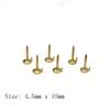 Factory Supply Brooch Accessories Round Blank Nail Locking Pin Metal Crafts Solid Brass butterfly Clutch Pin Back