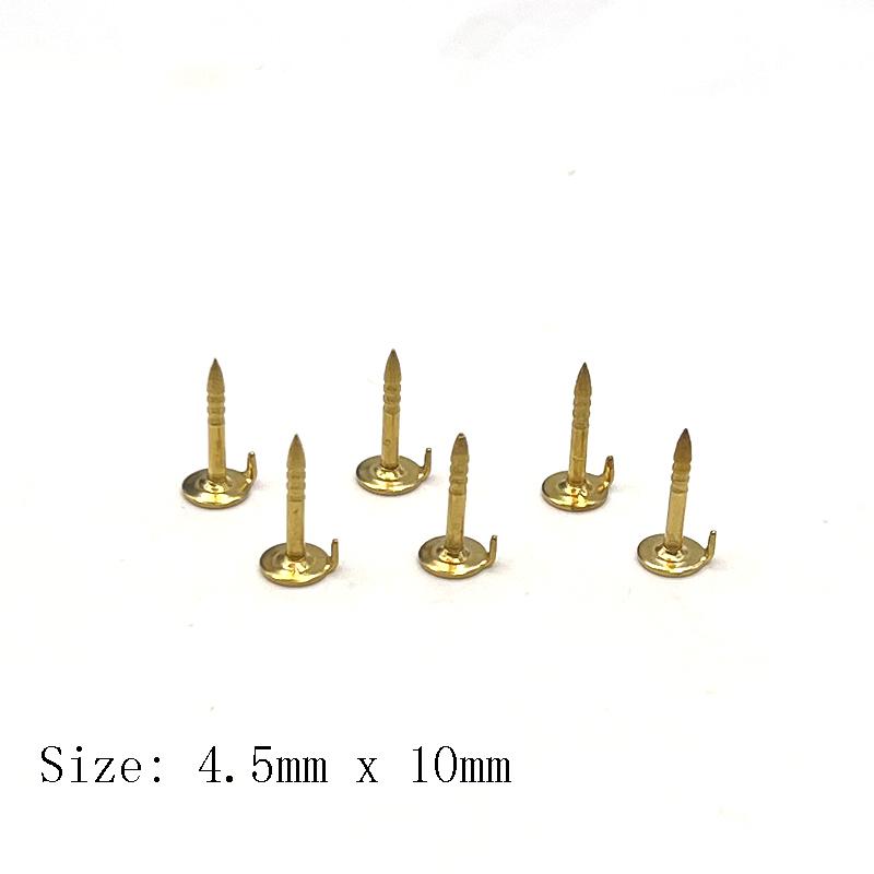 Factory Supply Brooch Accessories Round Blank Nail Locking Pin Metal Crafts Solid Brass butterfly Clutch Pin Back