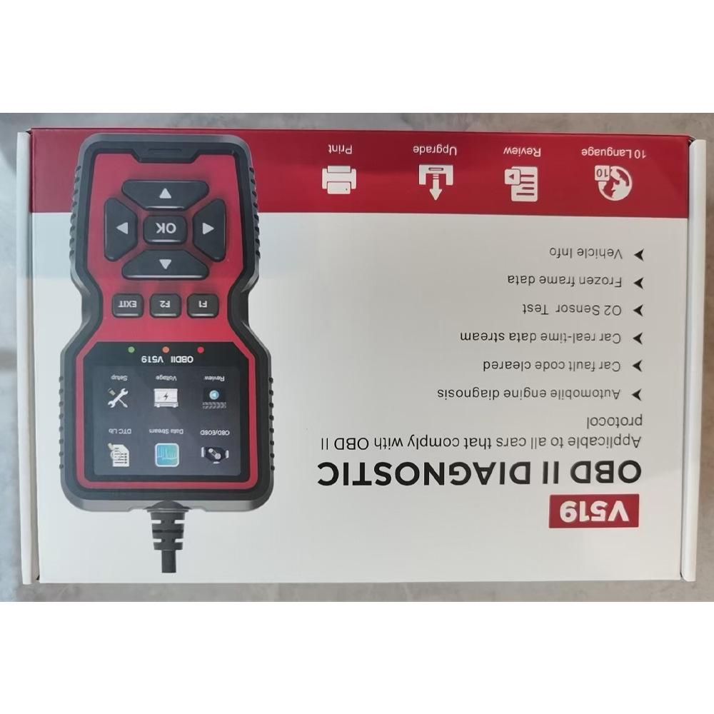 V519 Универсальный OBD-инструмент для диагностики автомобиля с ELM327 и определением состояния аккумулятора