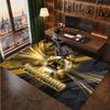 Boston Bruins Personalized Crystal Velvet Carpet, Customized Name Text Soft Anti‑Slip Rug for Living Room Bedroom
