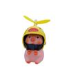 Car Cute Little Pink Pig With Helmet Propeller Wind-breaking Duck Road Bike Motor Helmet Riding Cycling Car Accessories Decor