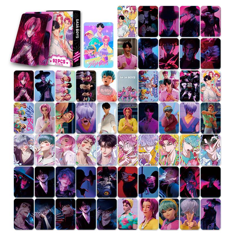 Новые 92 K-POP Открытки Охотник на демонов, наклейки, любимцы фанатов, фотокарточки, детские подарки