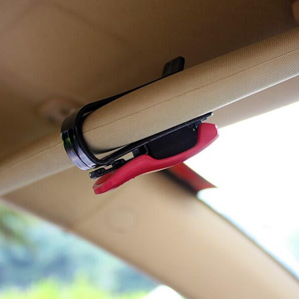 Multifunctional Car Sun Visor Glasses Clip Holder Sunglasses Clip Card Ticket Holder Pen Case Box Universal Accessories