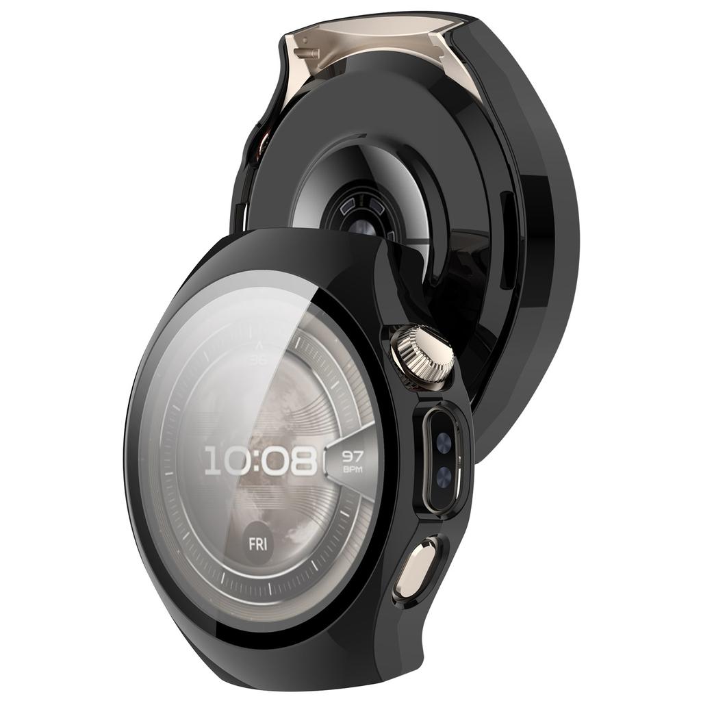 For Huawei Watch 5 42mm Watch Case PC Frame Cover with Tempered Glass Screen Film