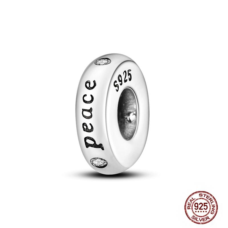 Round 925 Copper Clasp Pave Clip Charms Blue Star Moon Butterfly Slide Safety Chains Spacer Beads Fits Original Bracelet Zircon