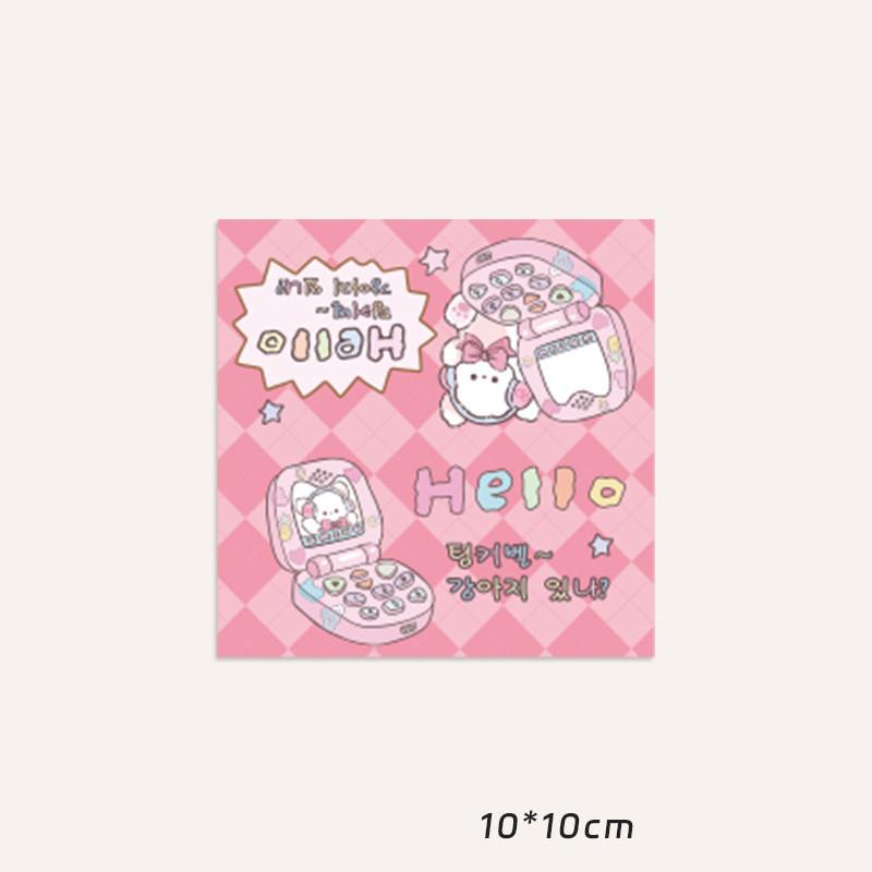 10 шт., кавайная мультяшная летняя карта для щенка, открытка на спине, Opp сумка, милая Kpop Star, 3 дюйма, фотокарта, сделай сам, декор, упаковочный материал