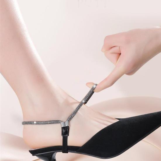 2 шт. стразы эластичные ремешки для обуви высокие каблуки ремни для обуви съемные нерасстегивающиеся ремешки для сандалий тапочки надежная фиксация